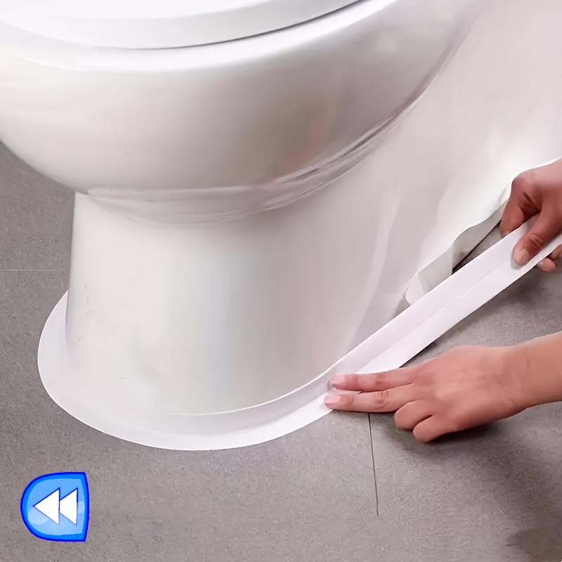 TEMU 2 Bandes d'étanchéité auto-adhésives en PVC étanches à l'humidité - 125,98 pouces de long, ruban d'étanchéité facile à coller, convient pour les