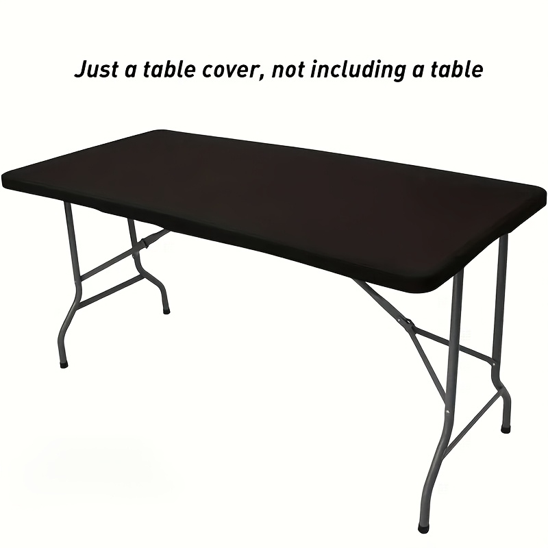 item picture 1pc stretchable rectangular tablecloth solid color tablecloth   table not included suitable for kitchen and dining room
