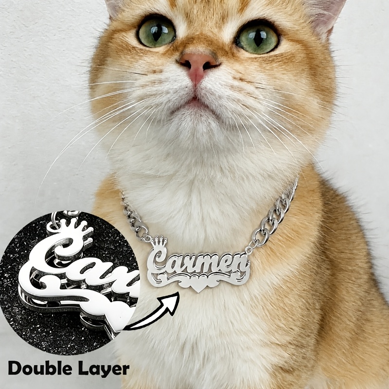 Custom Minimalist Double-Layer Name Dog Necklace
