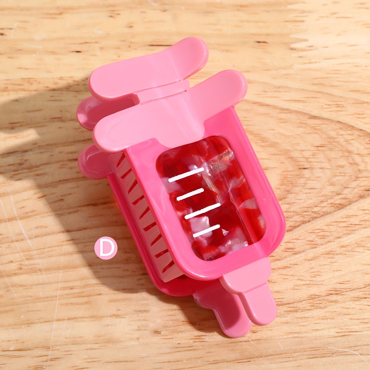 Image of 1pc Nurse-themed Hair Claw Clip – Blood Bag Design With Heartbeat Line, Elegant & Cute For Women, Perfect For Nurses, Doctor Appreciation Events, Or Nurse Week Celebrations, Nurse Accessories For Work