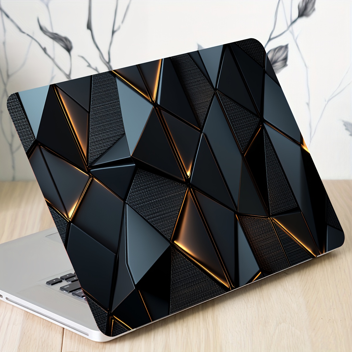 TEMU Vinyl Laptop Stickers, 2pcs/set, Scratch-proof Diy Art Protective Case For Laptops - Easy To Apply And Design Suitable For Laptops, Cars,