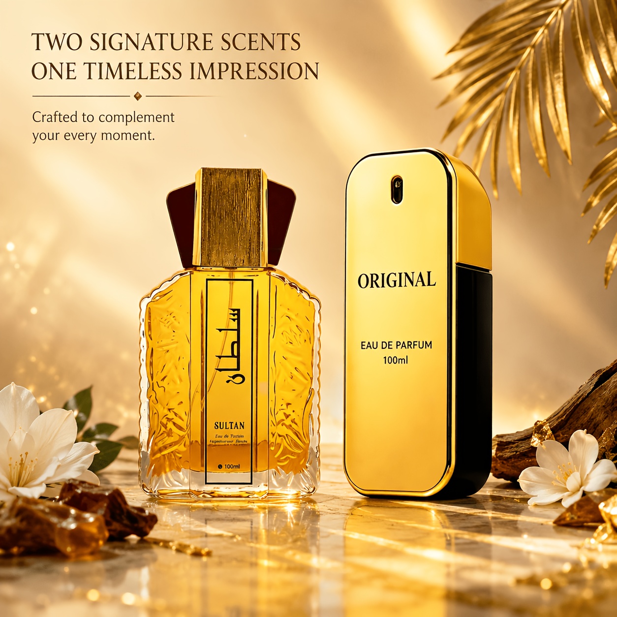 Image of 2pcs Middle Eastern 's Perfume Set. Premium Eau De Parfum With Rich Elegant And Good , Suitable For Business, Daily Use, And Holiday Gifts