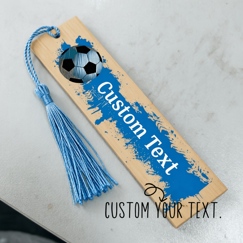 TEMU Personalized Wooden Bookmarks Tailored To Your Text, Ideal Gifts For Readers And Book Enthusiasts, Featuring A Tassel And Vibrant Name Designs,