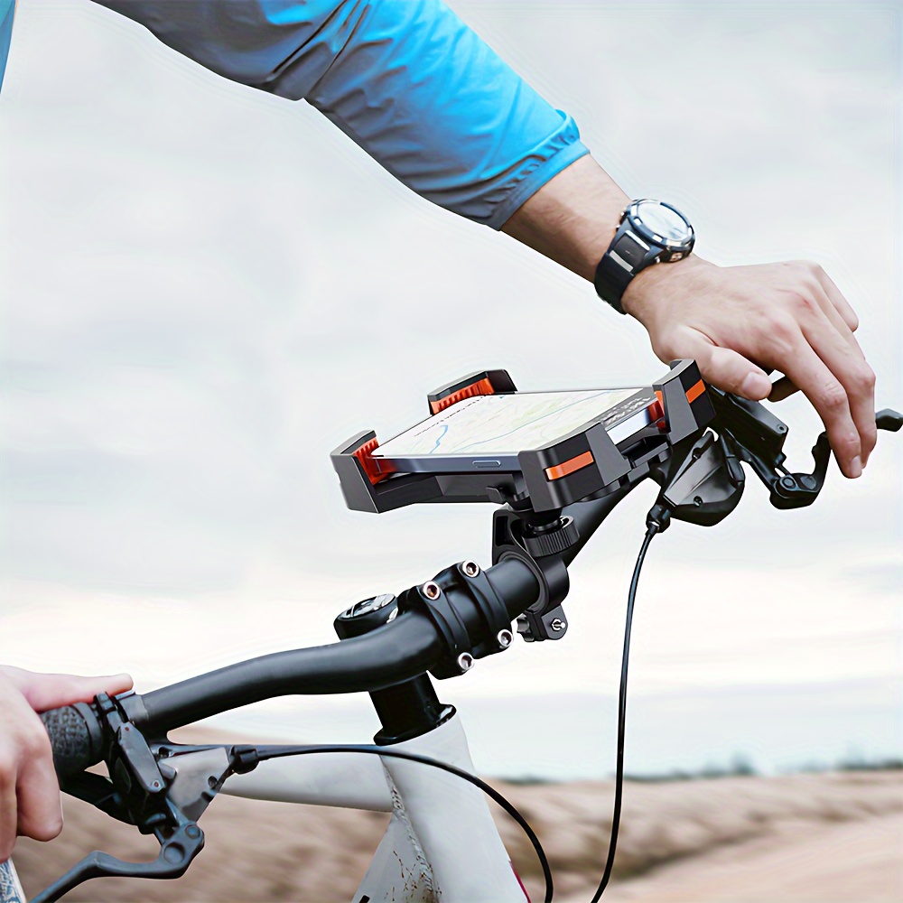 1pc motorcycle phone holder suitable for any smartphone universal bicycle motorcycle scooter and other car handles can rotate and adjust 360 details 7