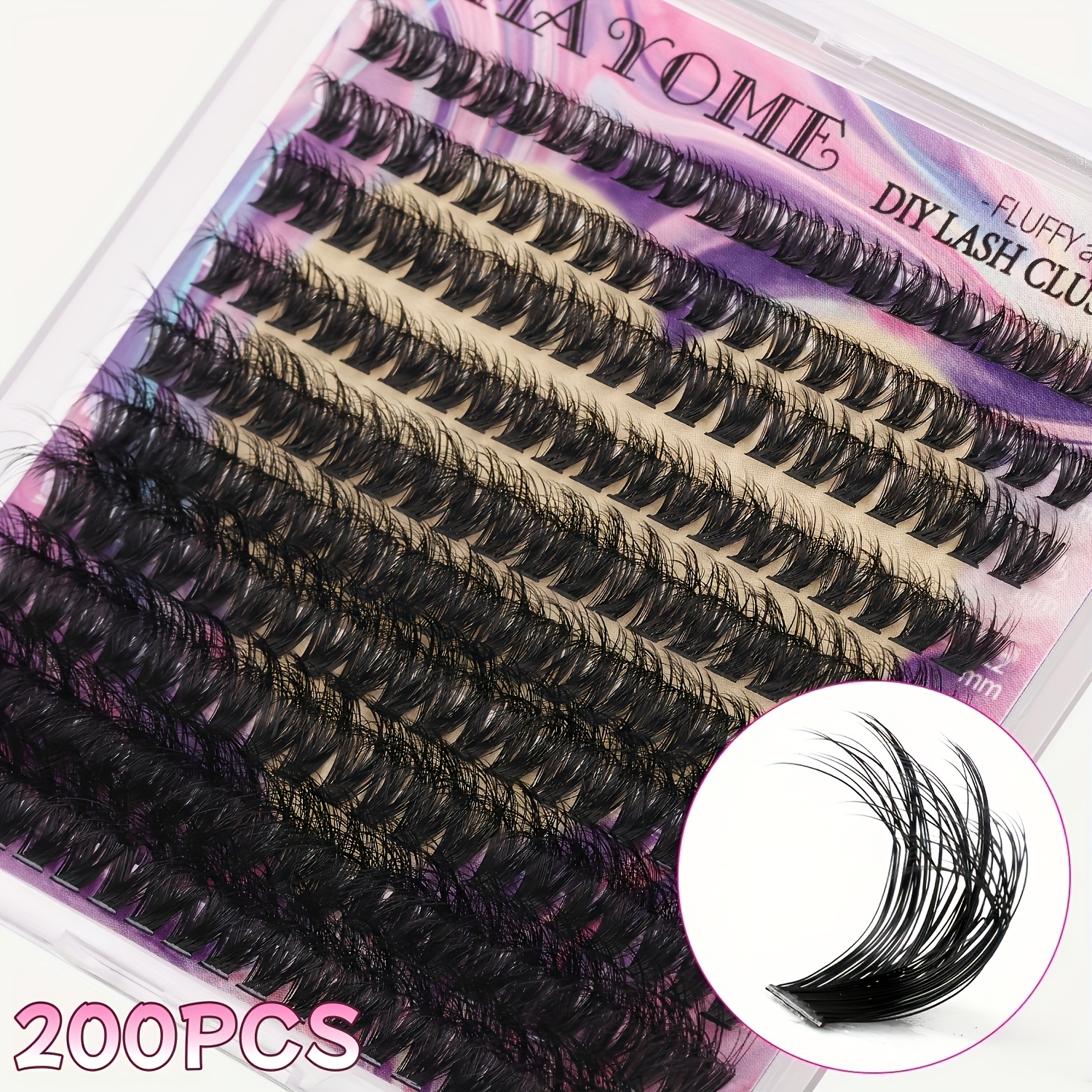 570/200 stck falsche wimpern wimperncluster schwarz/farbe - Temu Germany
