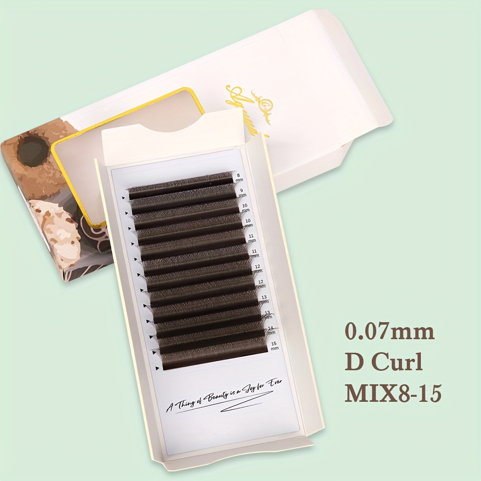 Image of Pre-made Fans In A Brown 4d , Resembling A Clover, Perfect For Volume With Cashmere-like Wispy Lash Extensions For Festivals, Parties, Halloween, And Christmas