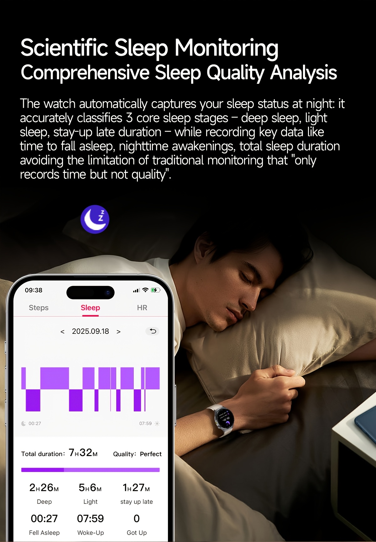 2026   smartwatch 1 43 inch amoled     supports wireless calling     sos 100 sports   remote monitoring fitness tracking compatible with iphone and   phones Product details 6