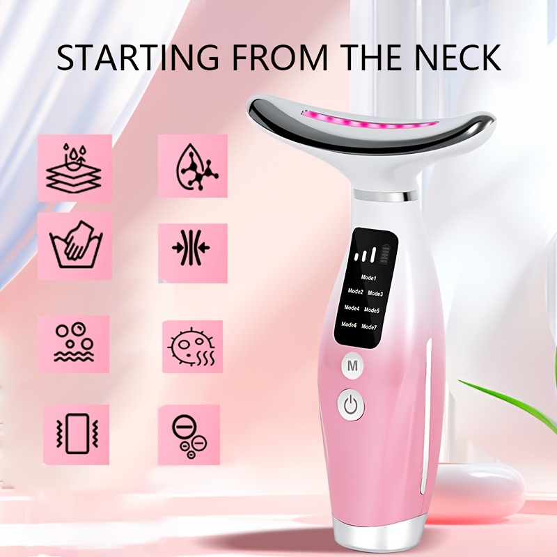 a rechargeable beauty device for and neck with 7 massage making it for women and girls details 2