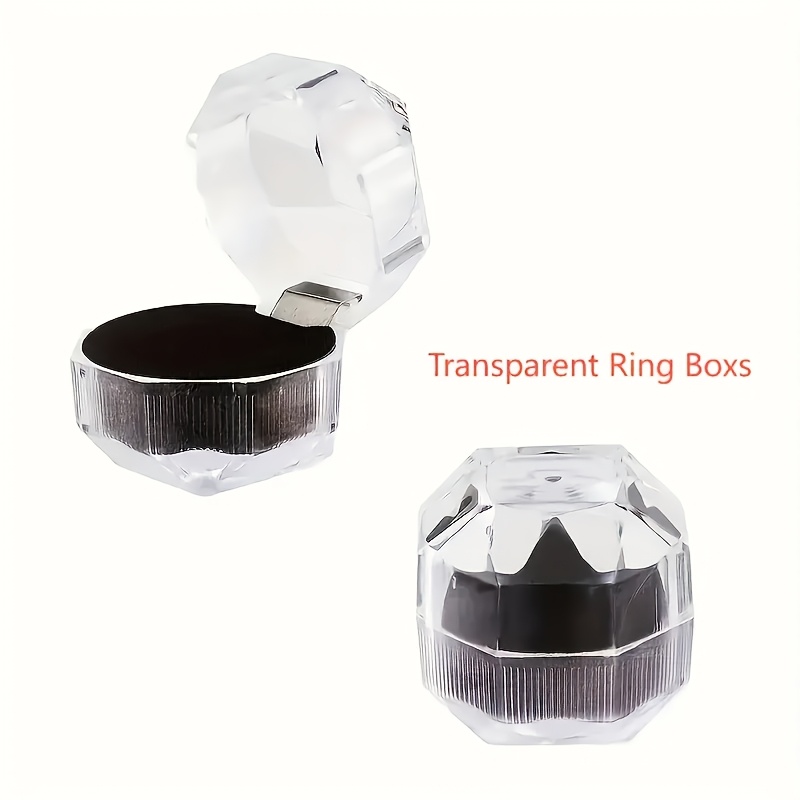 27pcs Crystal Clear Acrylic Jewelry Gift Boxes with Foam Insert