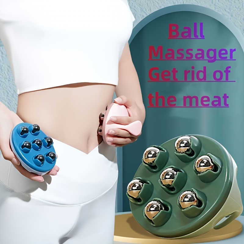 

Portable 7-bead Massage Roller For Full Body - Manual Abdominal, Leg & Arm Slimming, Waist Exercise & Fitness Equipment, No Batteries Required, Meridian Massage, , Neck