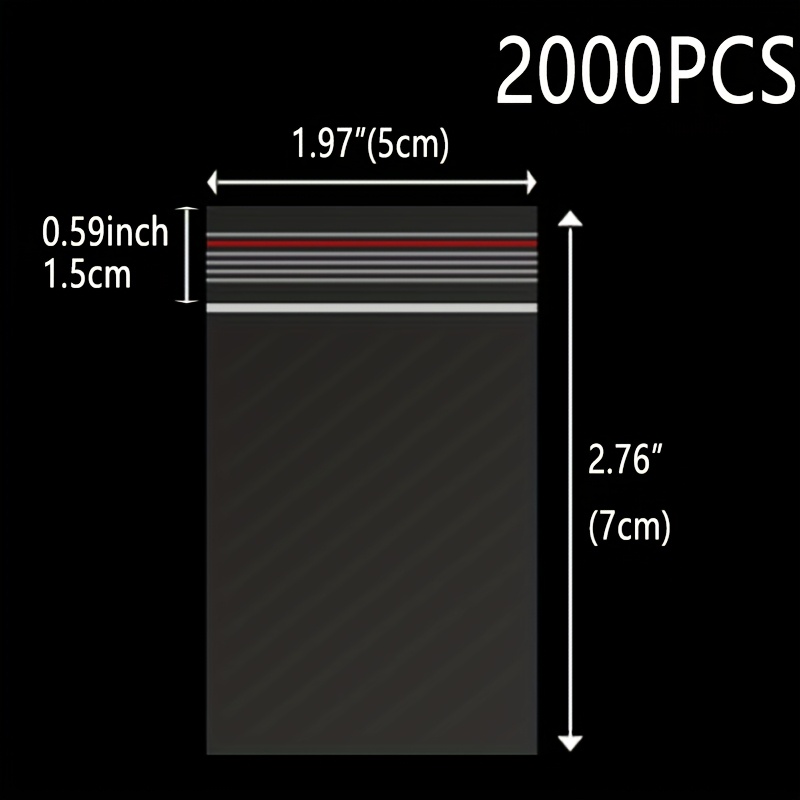 TEMU 2000 Transparent Plastic Storage Bags, Double-layer Thickness Of 0.06 Mm, Clear Gift Bags That Are Moisture-proof,, And Oxidation-resistant,