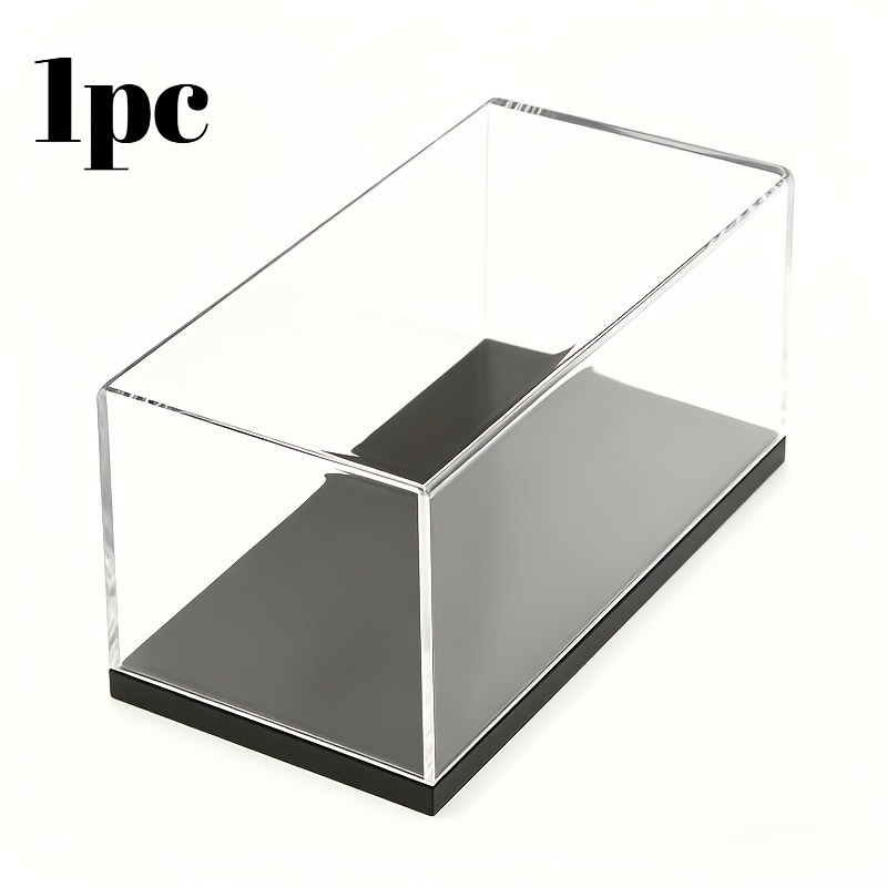 TEMU 3/1pcsclear Acrylic Display Case With , Dustproof Transparent Model Car Display Box, Assemble Collectible Storage Showcase For Diecast Vehicle,