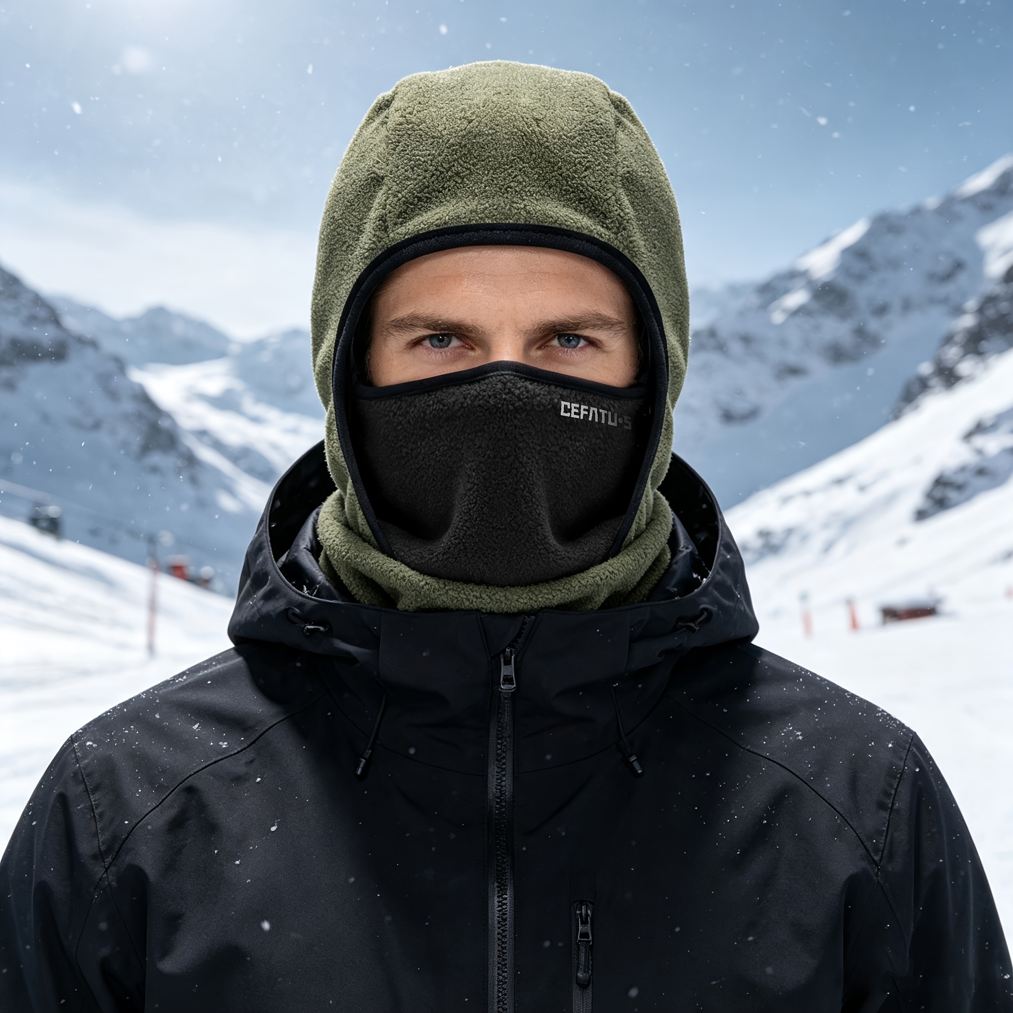 Winter Windproof Face Mask Hat with Neck Warmth and Ear Protection