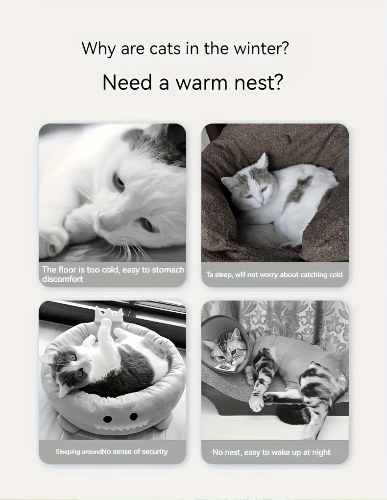 1pc cozy persimmon shaped cat bed with     warm thickened pet nest for cats non slip bottom soft plush material   with green leaves   multi cat families cute cat bed Product details 2