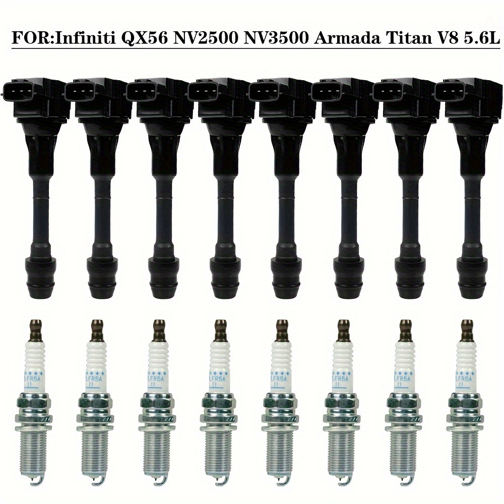 

8packs Ignition Coil Spark Plug For Nissan 2004-2007 For Armada Titan Infiniti 5.6l Uf510