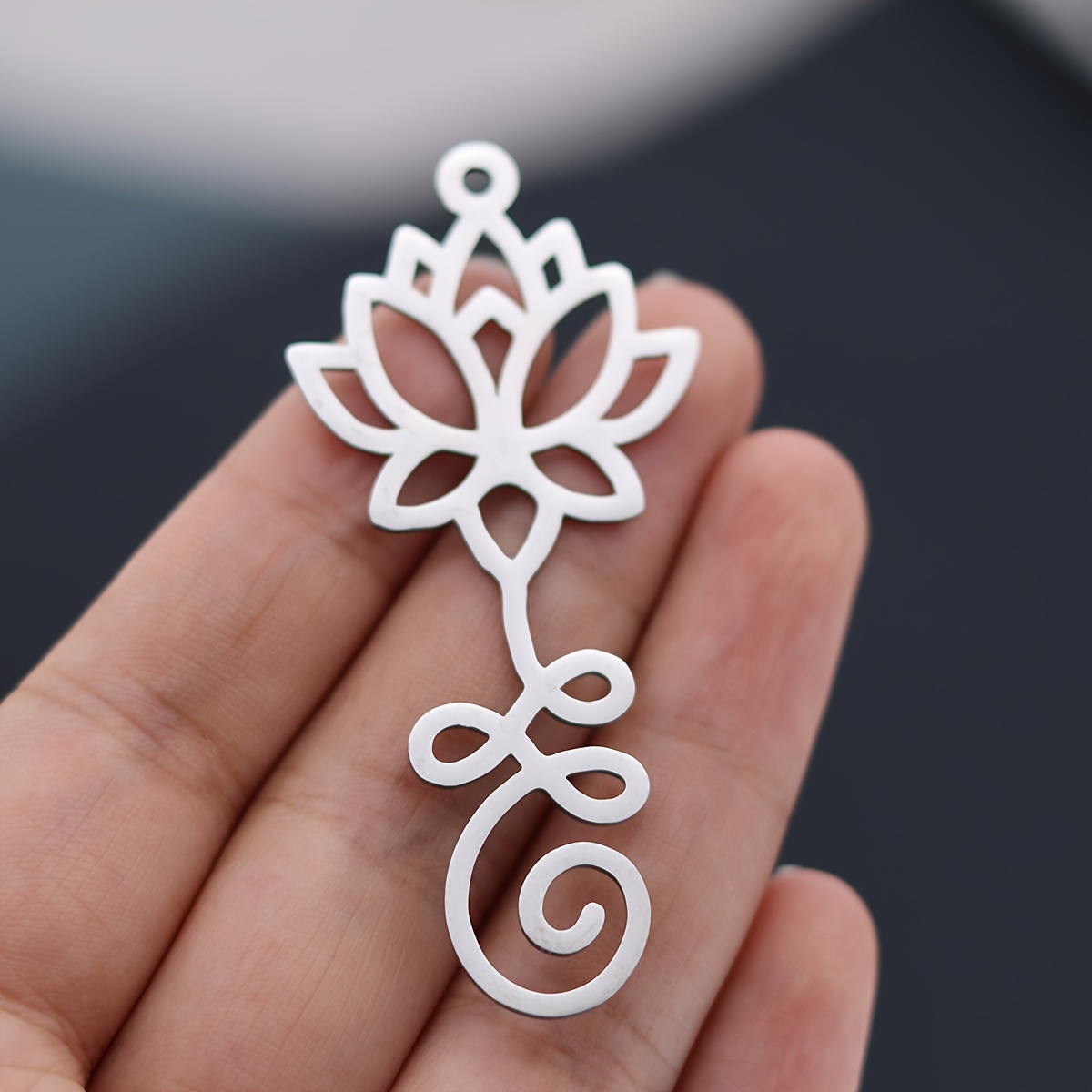 3pcs Unalome Yoga Stainless Steel Pendant Charms