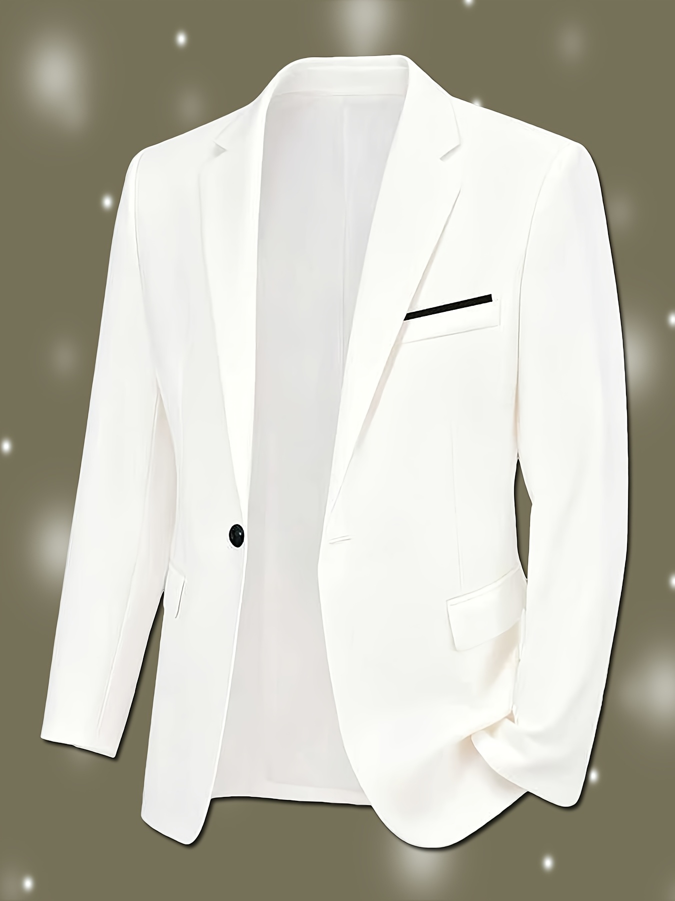 formal dress jacket for men Men's Blazer Slim Fit One Button Suit Jacket Blue Formal Sport Coat