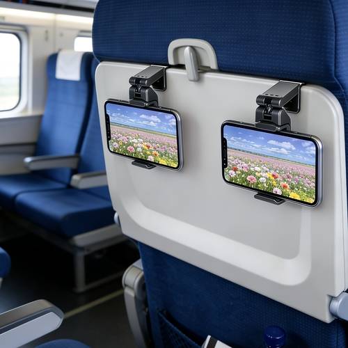 airplane phone holder 360 rotating durable car and desktop mount for hands free viewing ideal christmas gift airline accessory