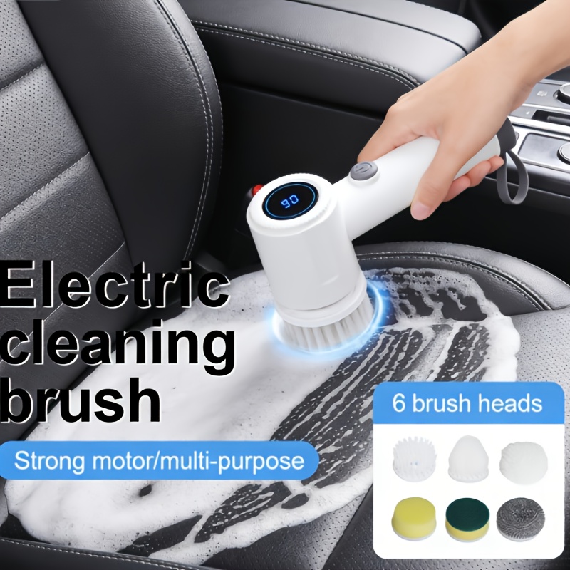 6-in-1 Multifunctional Electric Cleaning Brush, Cordless Rechargeable with 5 Heads