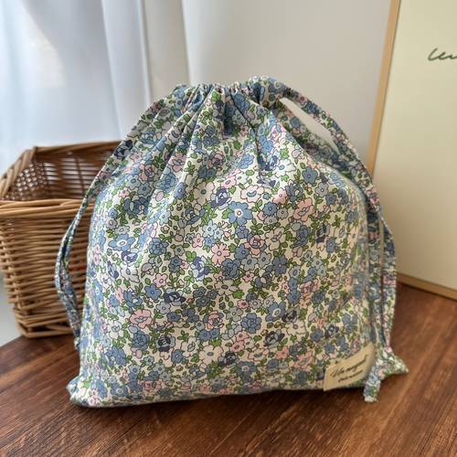 sac à cordon à imprimé floral vintage pour femmes - pastel, rose, vert, violet, jaune, marron, rouge, orange - tissu durable avec fermeture à cordon, voyage, plage, - organisateur floral élégant pour femmes, sac de plage, style rétro