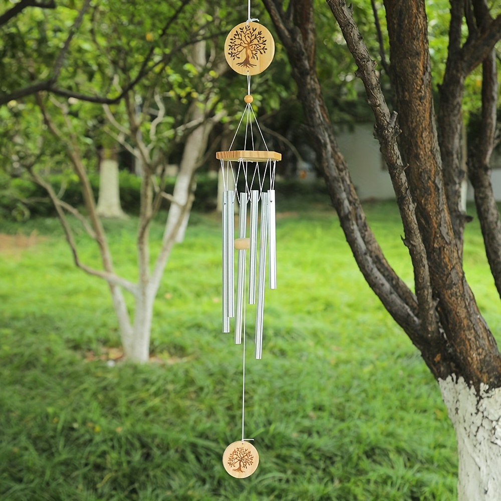 

Tree Of Life Metal Wind Chimes For Indoor And Outdoor Decor, Non-electric, Battery-free Garden Patio Hanging Ornament