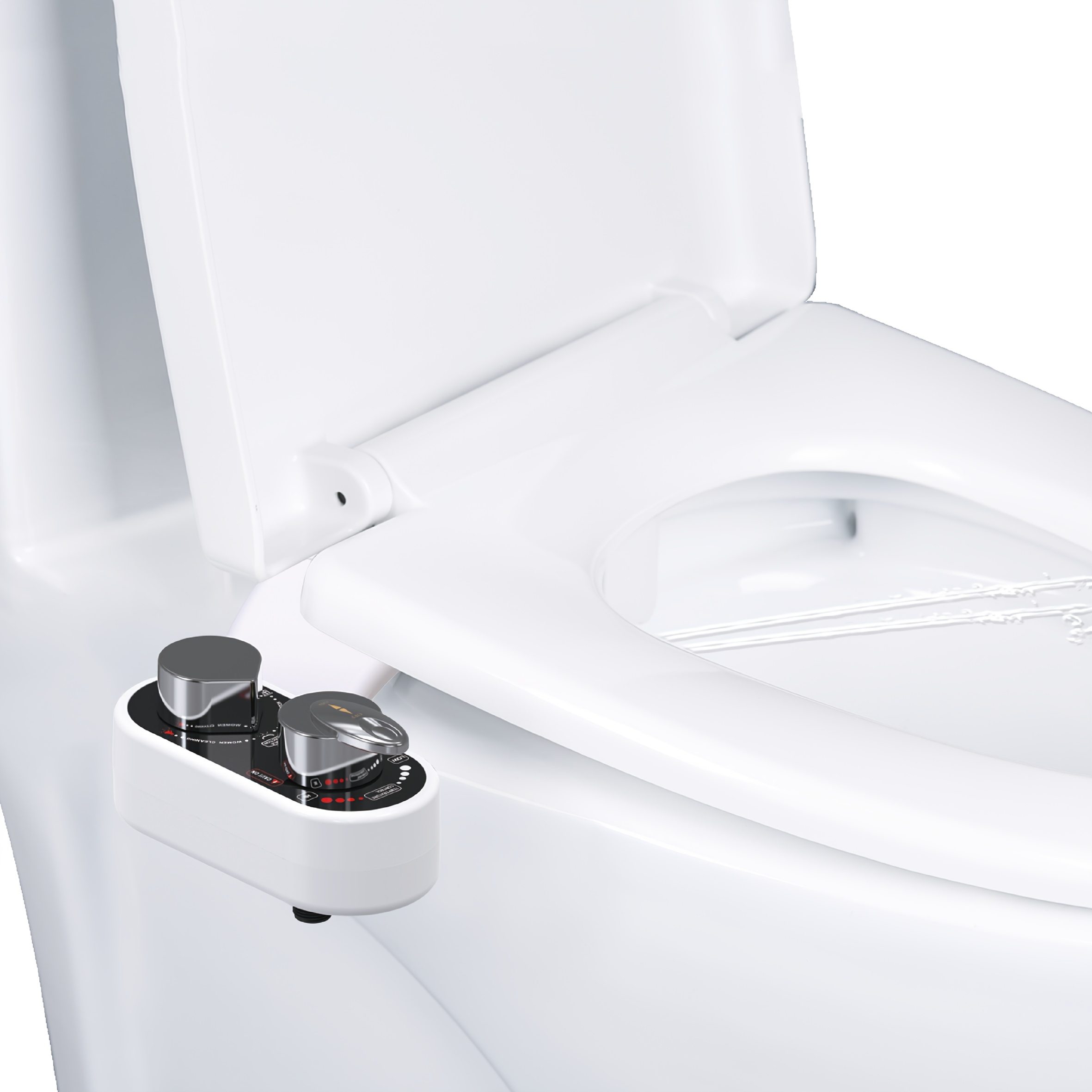 TEMU Bidet Attachment For Toilet, Hot And Cold Water Spray Non-electric Warm Water Dual Nozzle For Frontal & Rear Wash, Adjustable Water , Self