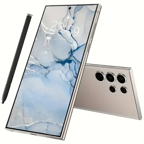 24 ultra 5g smartphone 8gb 256 8 hd amoled display 108mp 48mp 6800mah battery stylus pen unlocked 14 golden case screen protector type c cable