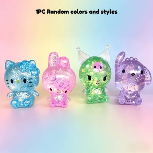and styles glitter toys cute friends squeeze toy soft decompression relax toy classroom rewards party favors random colors and styles