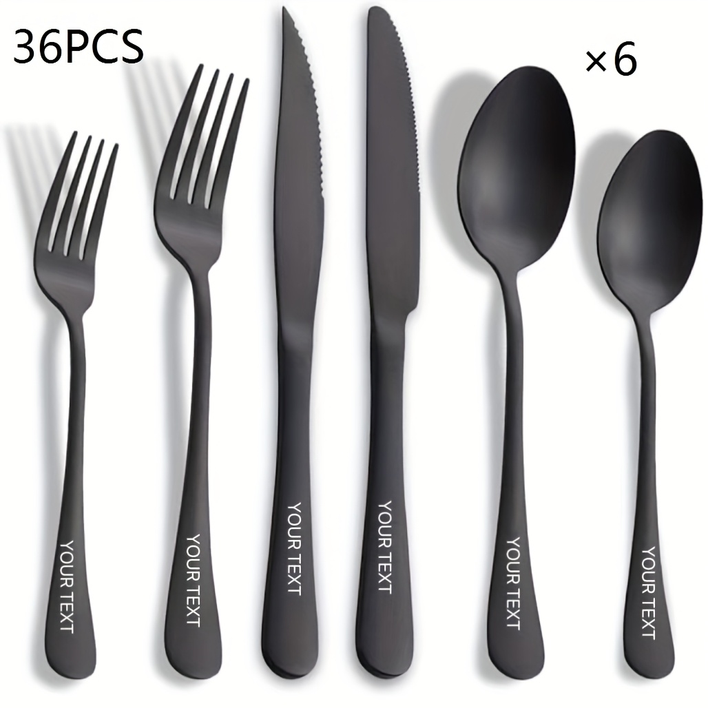 customized 24 36 stainless steel knife   and modern cutlery set spoon and fork set suitable for restaurants dishwasher washable Product details 1