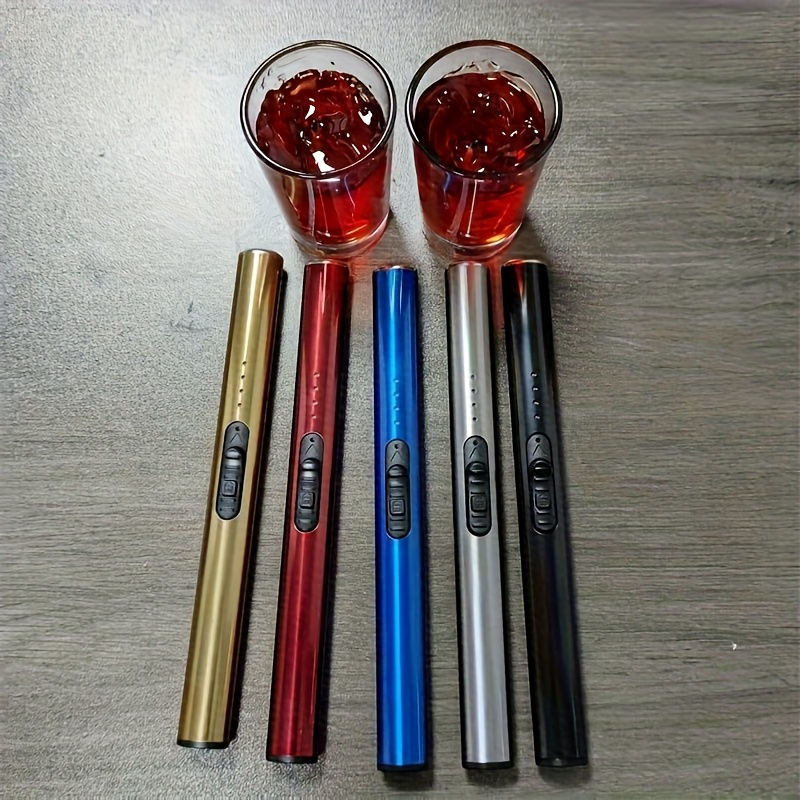 TEMU Usb Charged Flameless Electronic Ignition - Windproof Portable Lighter, Suitable For Candles, Stoves, Camping, Barbecues, Kitchens - Safe For