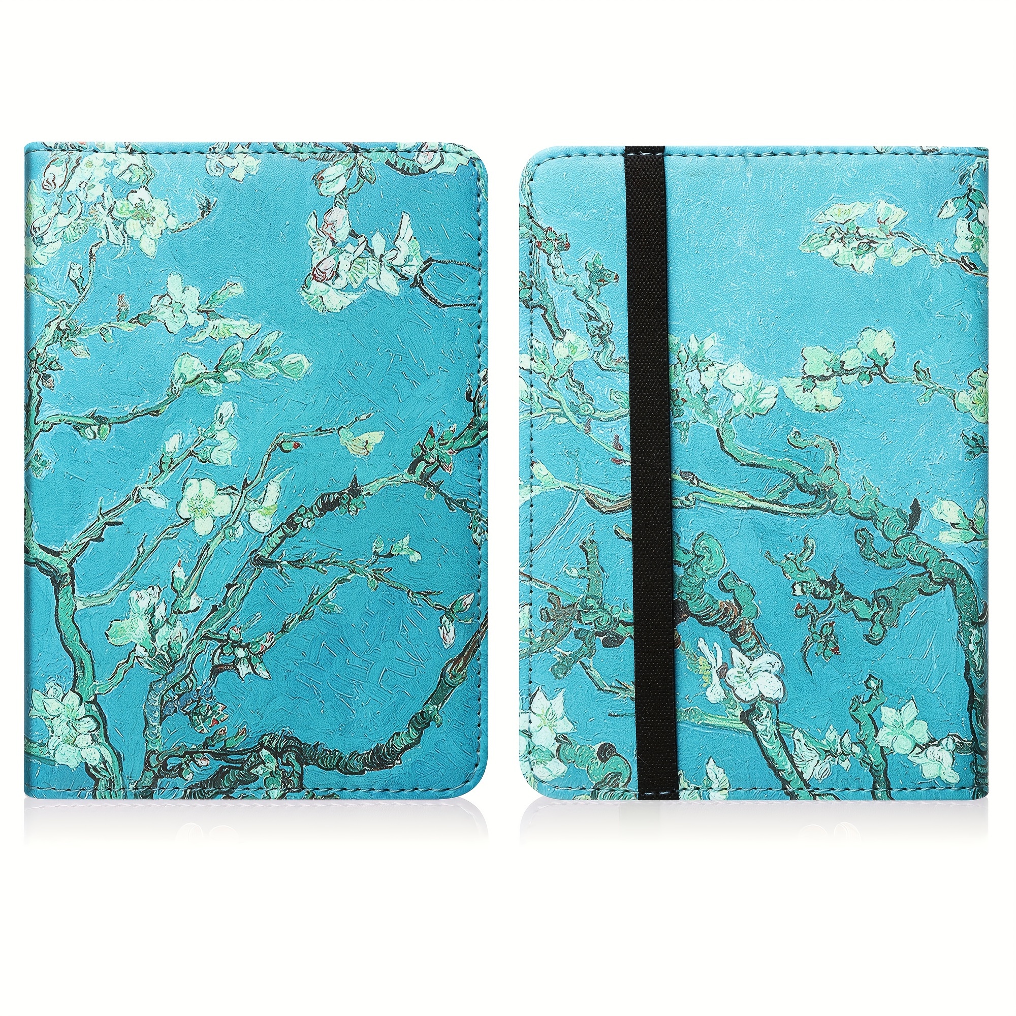 

Van Gogh Artistic Leather Reader Cover, Case With Band For Paperwhite 6", Bw/color, Basic 4, 5, Tolino, - Holds 6" Devices