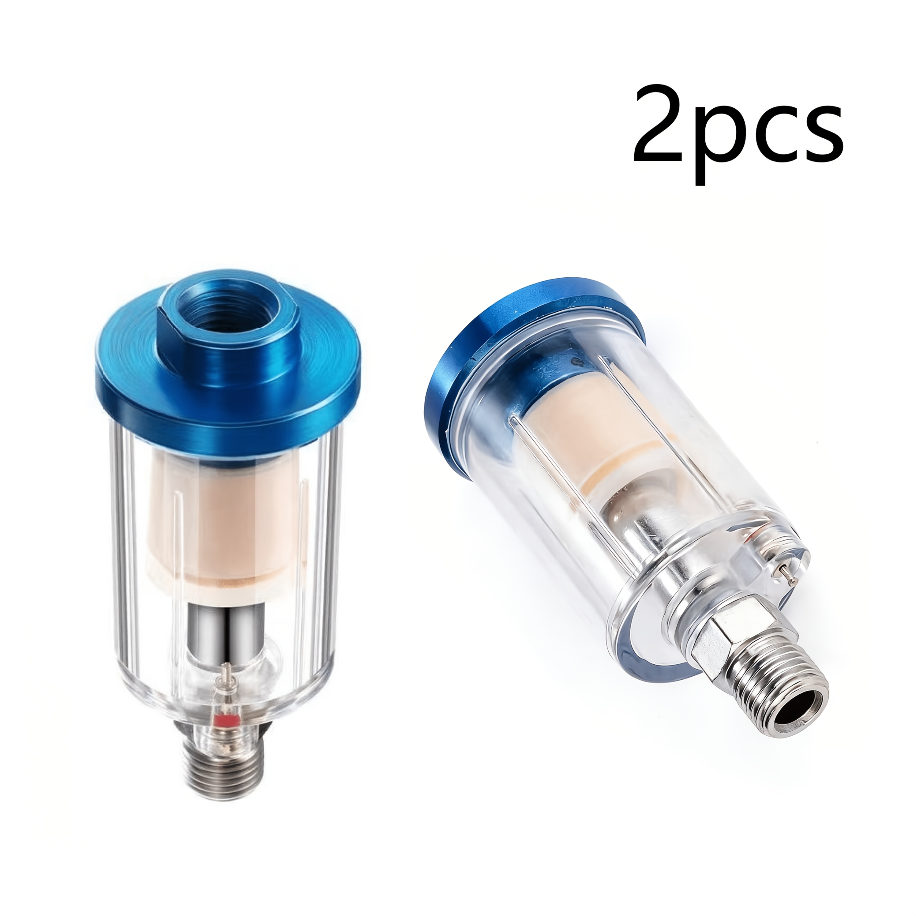 TEMU 2 filtros de aire, aceite y agua, especificaciones de G1/4, filtro de aceite y agua para pistola de pintura, procesador de fuente de aire,
