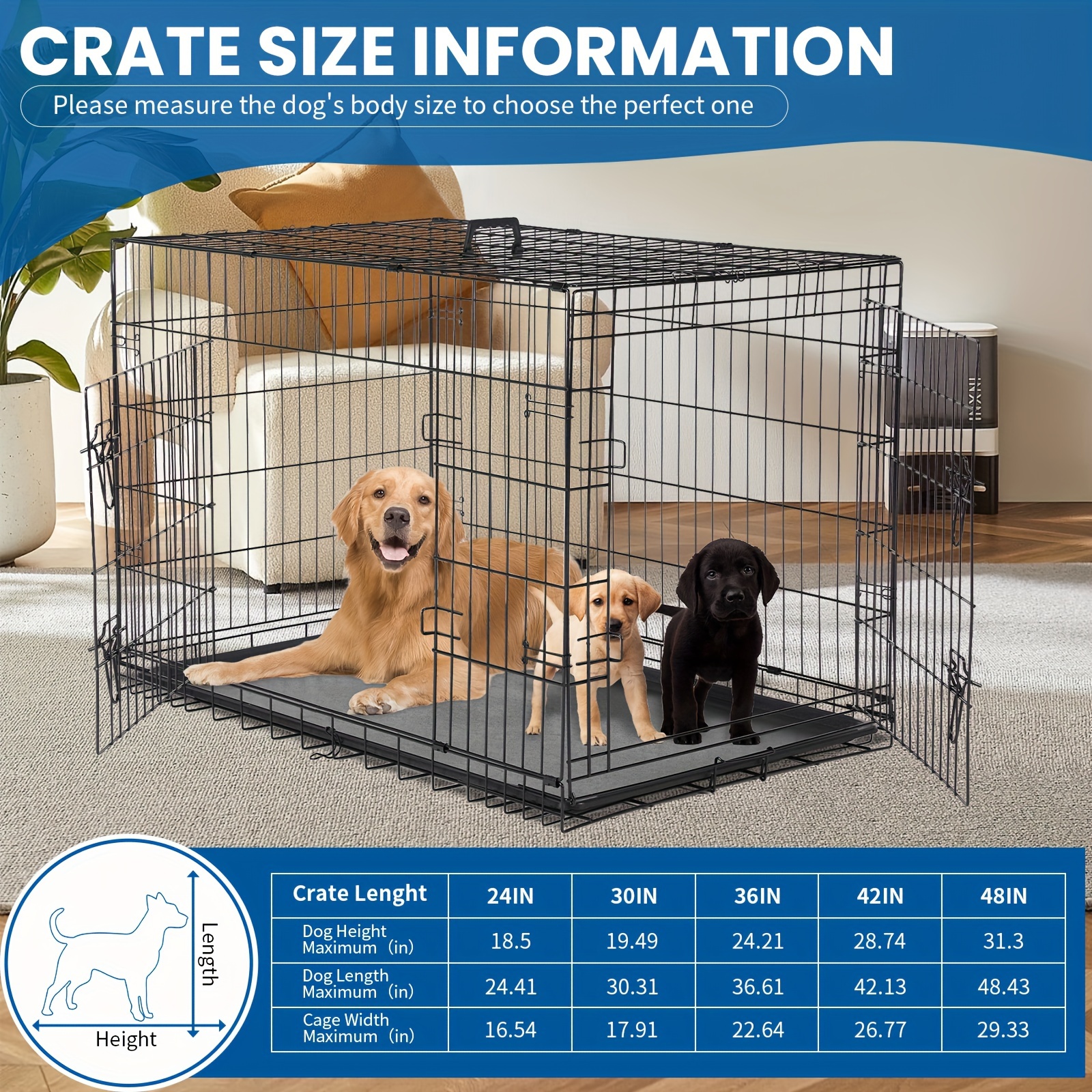 crate dogs small foldable pet cage Temu