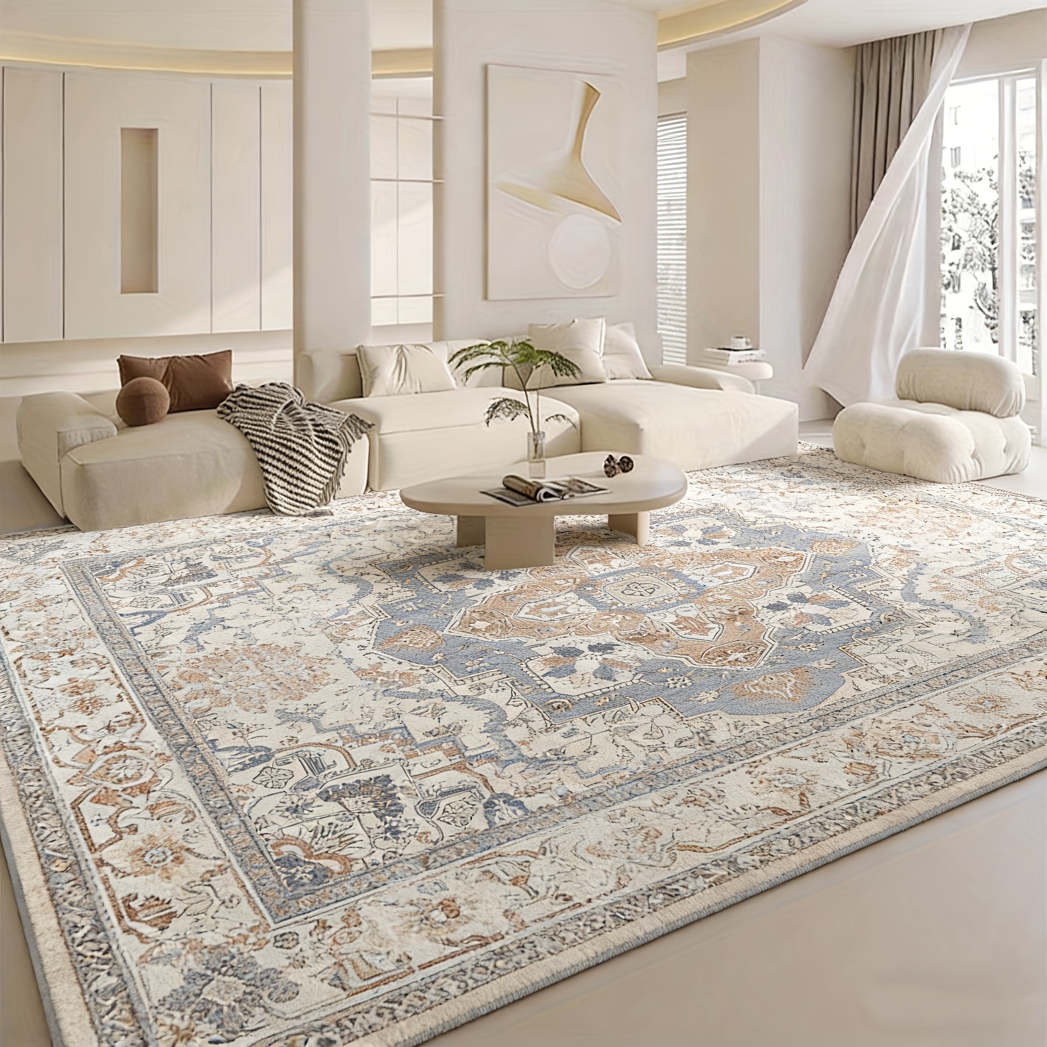 jumbo vintage persian carpet suitable for living room bedroom office bohemian persian rug with non shedding machine washable suitable for use thick pile luxury for spaces polypropylene backing