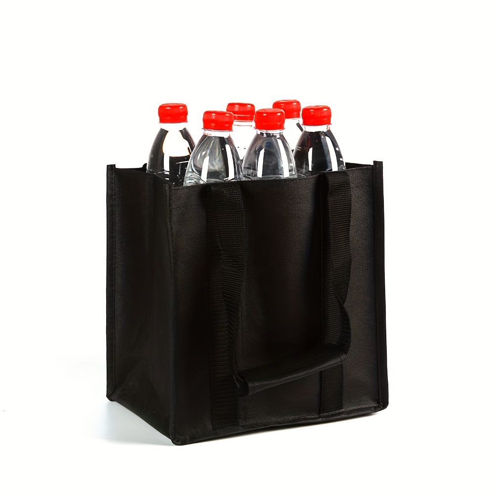 Bottle Bag, Water Bottle Daily Bag With Dividers, 6/12 Compartments , Black