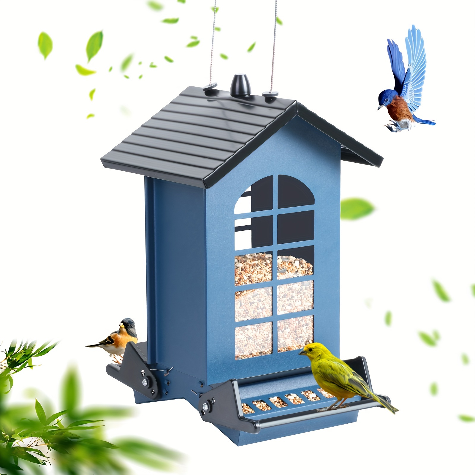 Comedero Pájaros Colgar En Exterior Casa Transparente - Temu