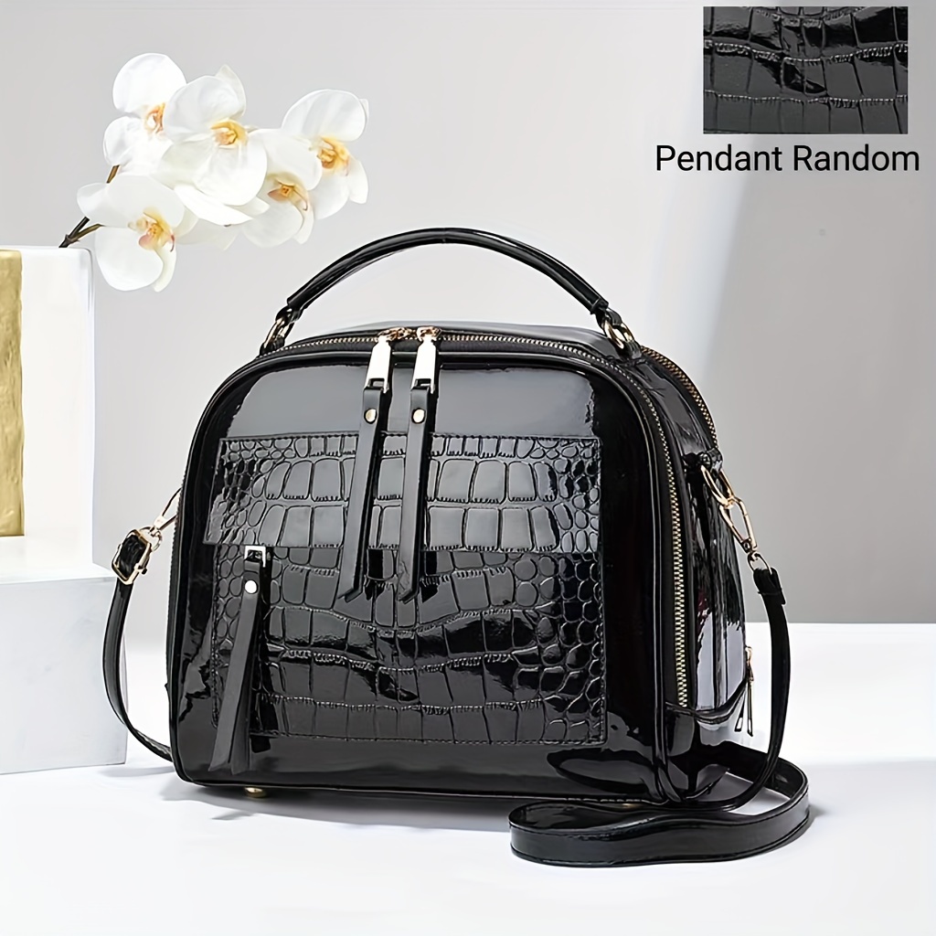 

New Patent Leather Single Shoulder Crossbody Bag