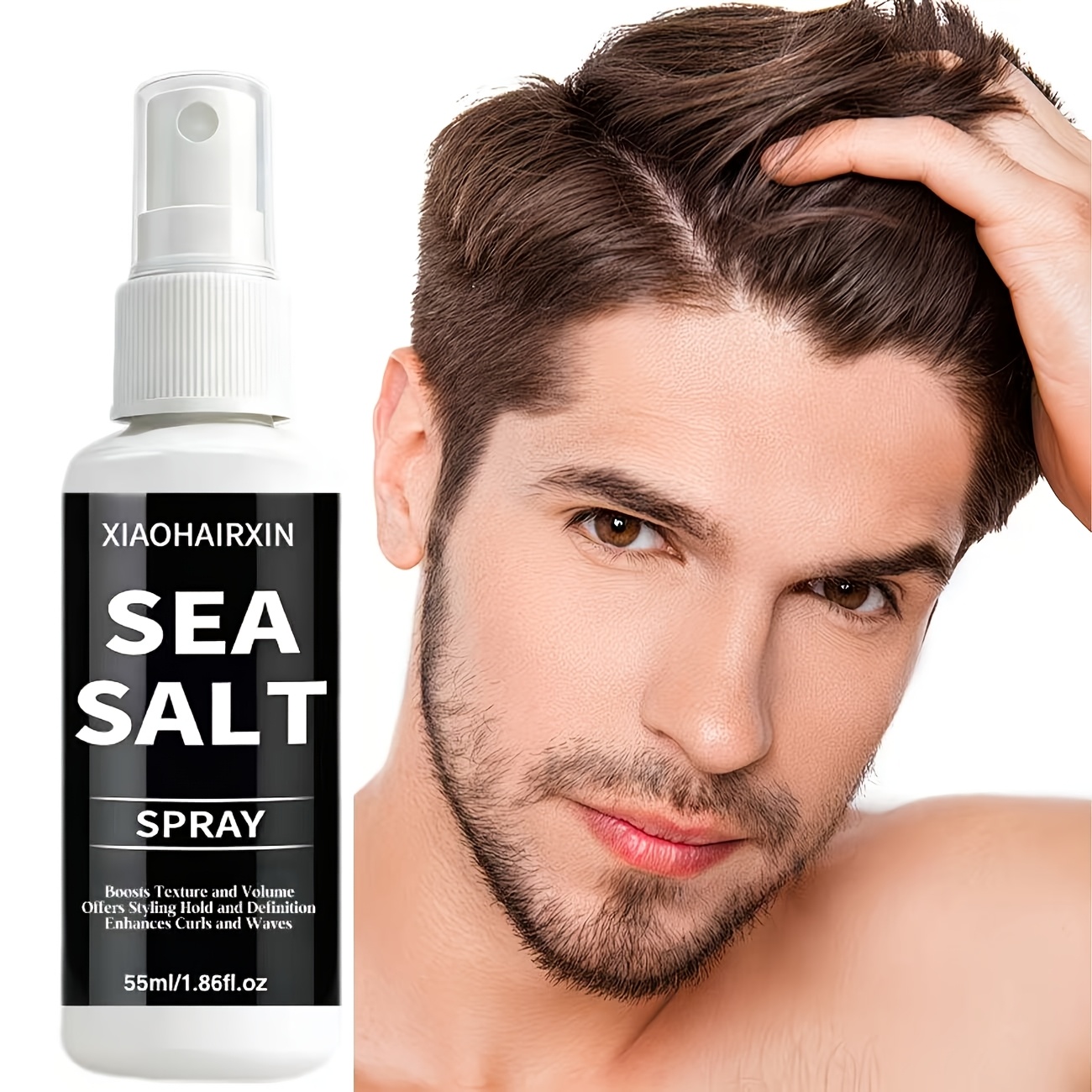 Image of 55ml Sea Salt Styling Hair Can Create Texture, Provide Styling And Clear Outline, Increase And Wave Effect, Easily Create Hairstyle And Add Charm, And Send And Husbands Gifts On Holidays