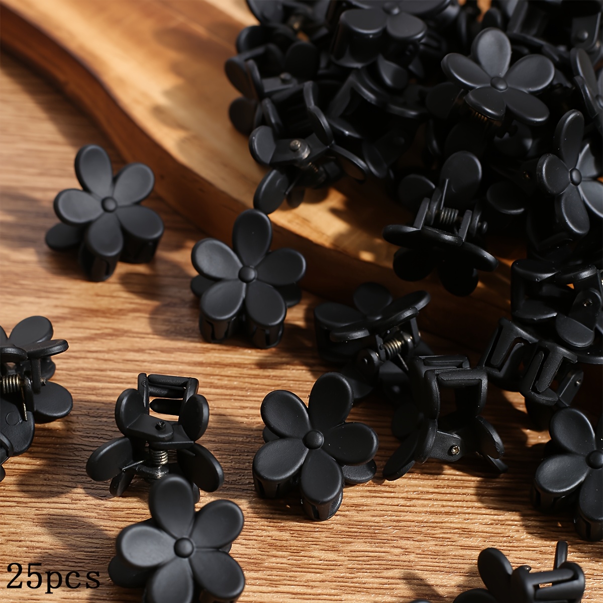 25 Mini-Haarklammern Aus Kunststoff In Schwarz – Praktisches Set Für Alle Frisuren
