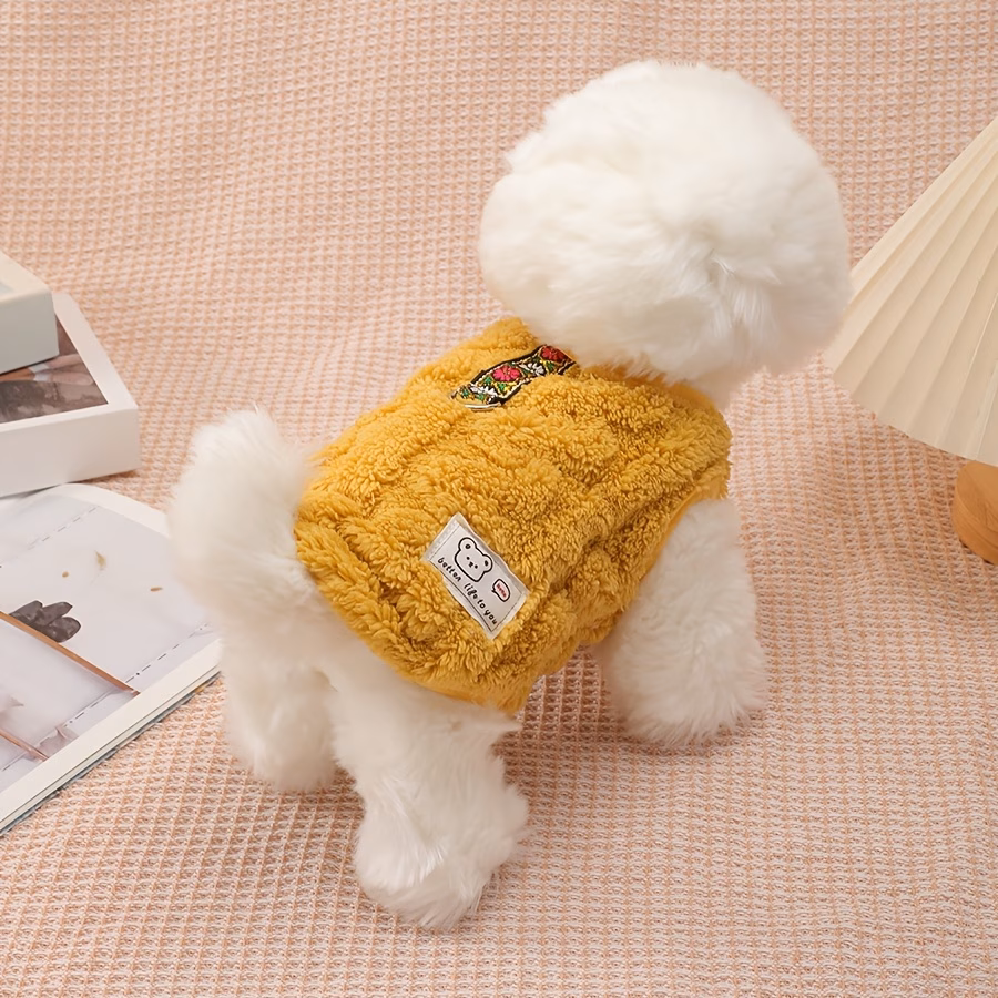 pet clothing dog vest autumn and winter warm clothes sleeveless comfortable with traction Product details 6