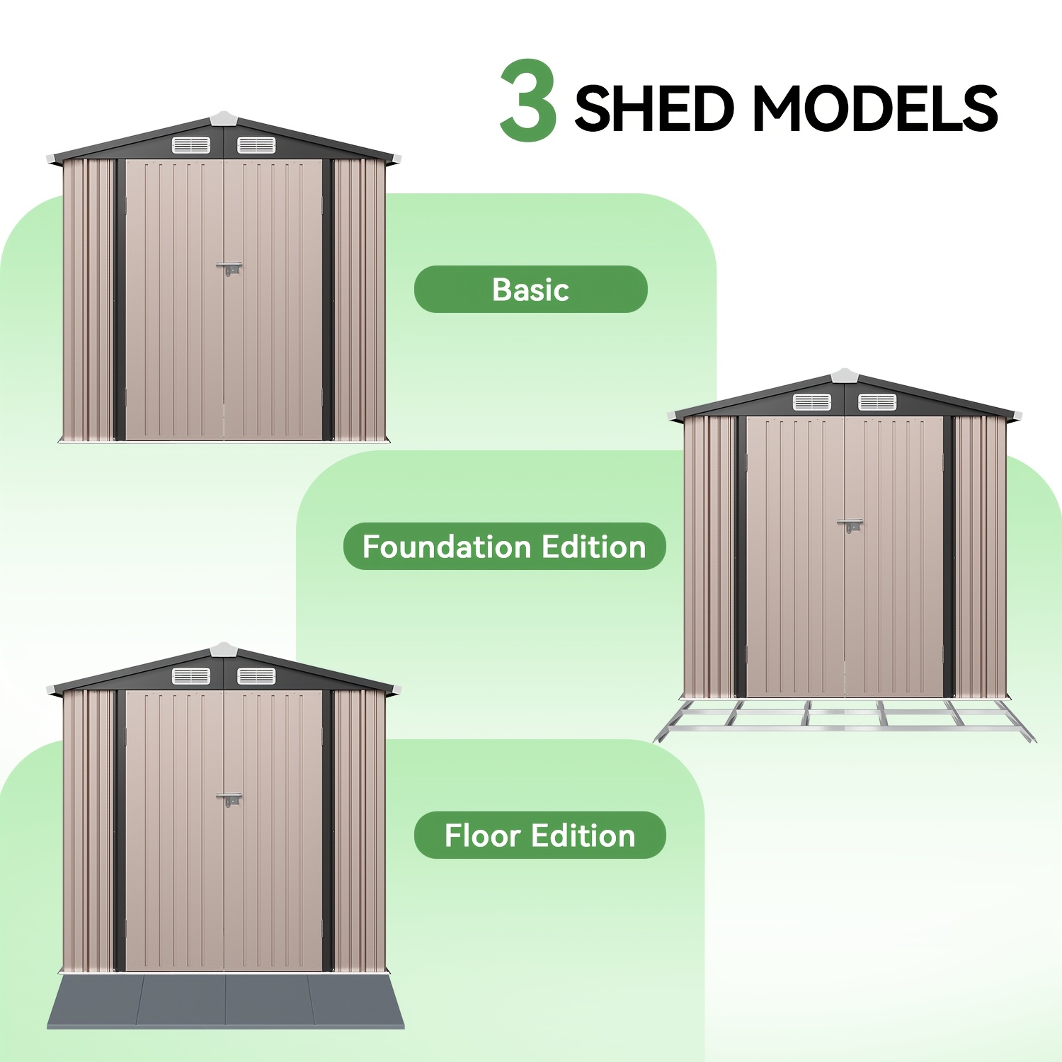 ulsmvoc 12x20x9 3 10x12 6x4 ft metal storage shed outdoor - Temu