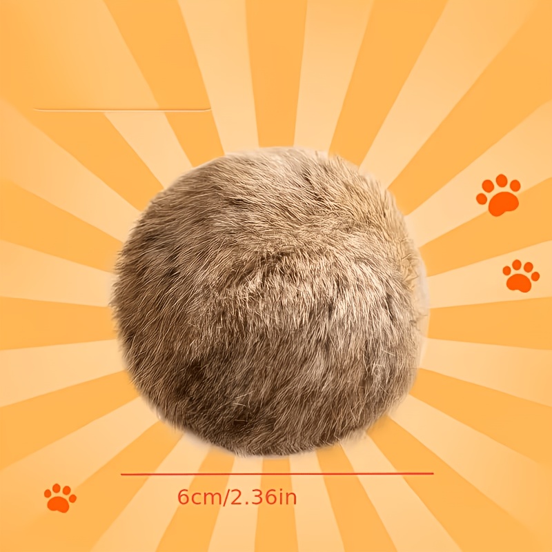 E-shop 3/ weiche flauschige Hasenball-Katzenspielzeuge, geeignet für Indoor- & interaktives Spielen, pelzige Hasenbälle für Kätzchen, Stofftiere für