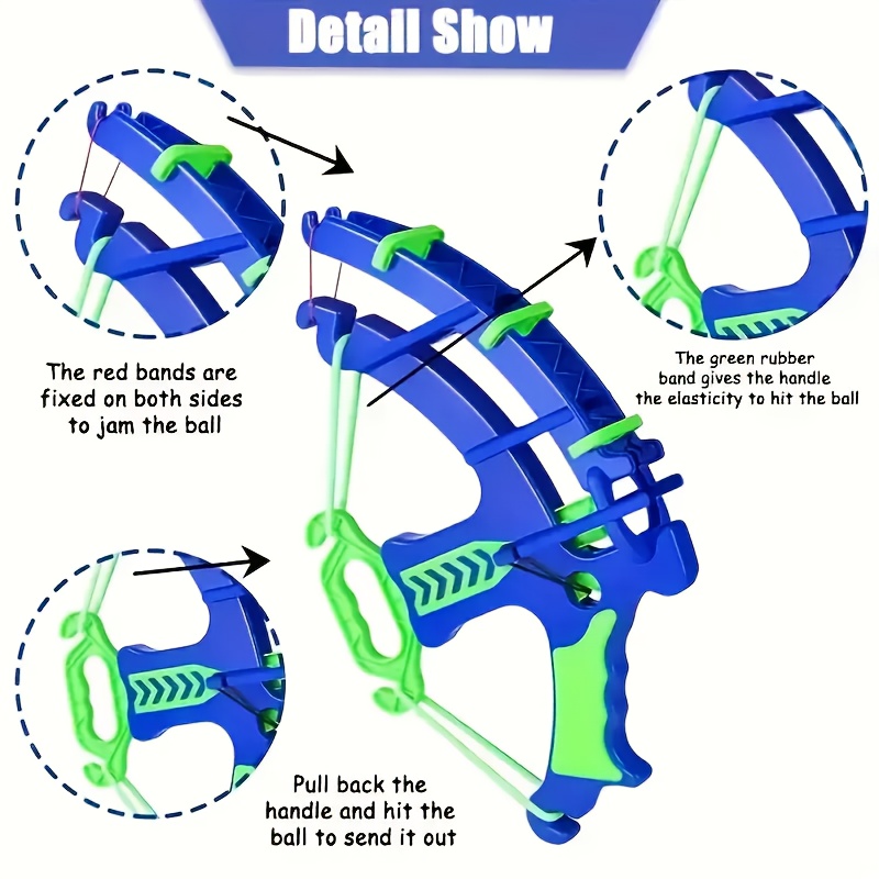 Shooting Game Toy With 6 Foam Balls And 6 Targets, Foam Bow And Arrow Set Toy, Indoor And Outdoor Toy Guns For Age 4, 5, 6, 7, 8, 9, 10+ Years Old Kids To Play Games