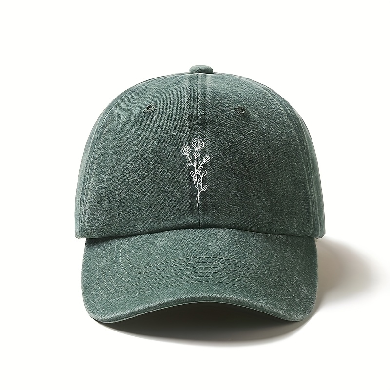 TEMU A Light Floral Embroidered Baseball With Simple Yet Stylish Design, Comfortable Fabric For Wear, Ideal For Daily