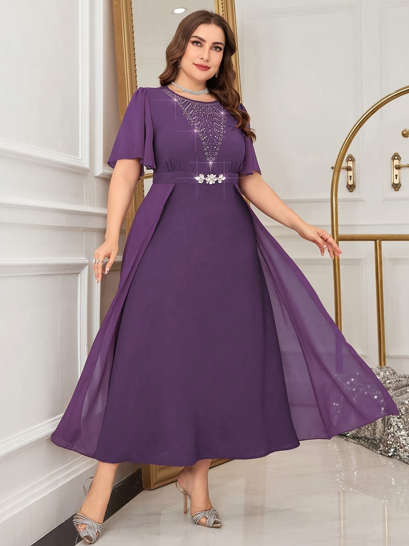 plus size plus size 2025 new large size womens dress summer