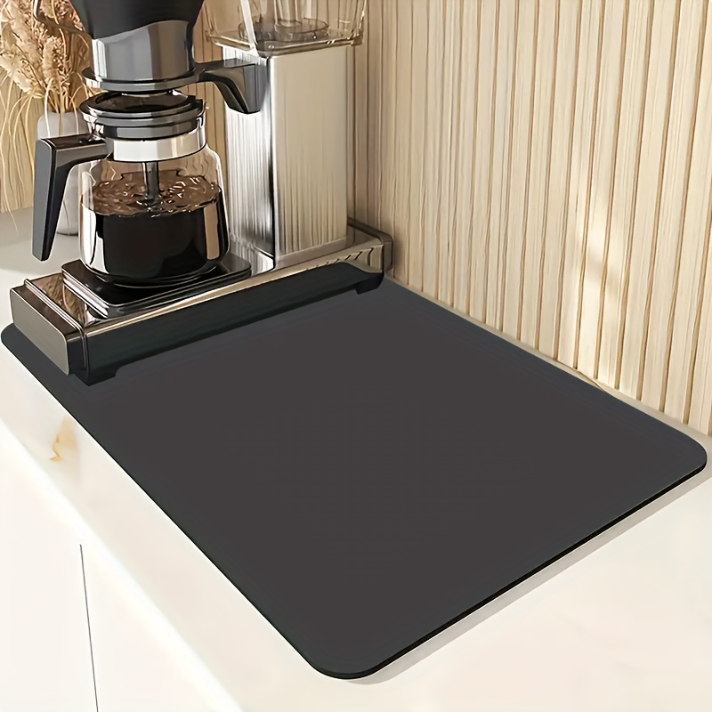 

[customer ] Diatomaceous Earth Drying Mat - Absorbent, Non-slip For Dishes & Coffee Makers, Pet Feeding Pad, Tabletop Protection - Essential Kitchen Accessory