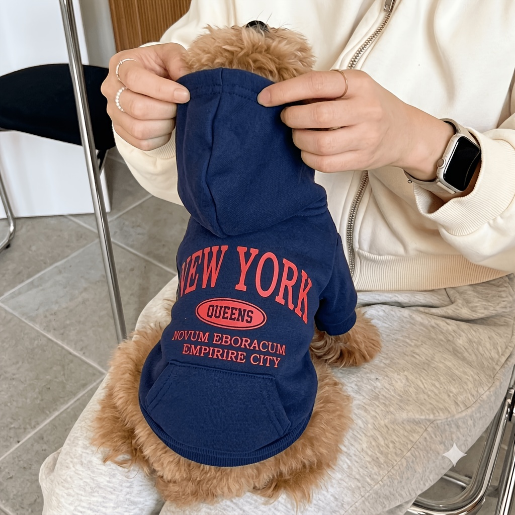 new autumn winter   hoodie versatile sweatshirt teddy pomeranian bichon schnauzer pet small dog clothes Product details 9