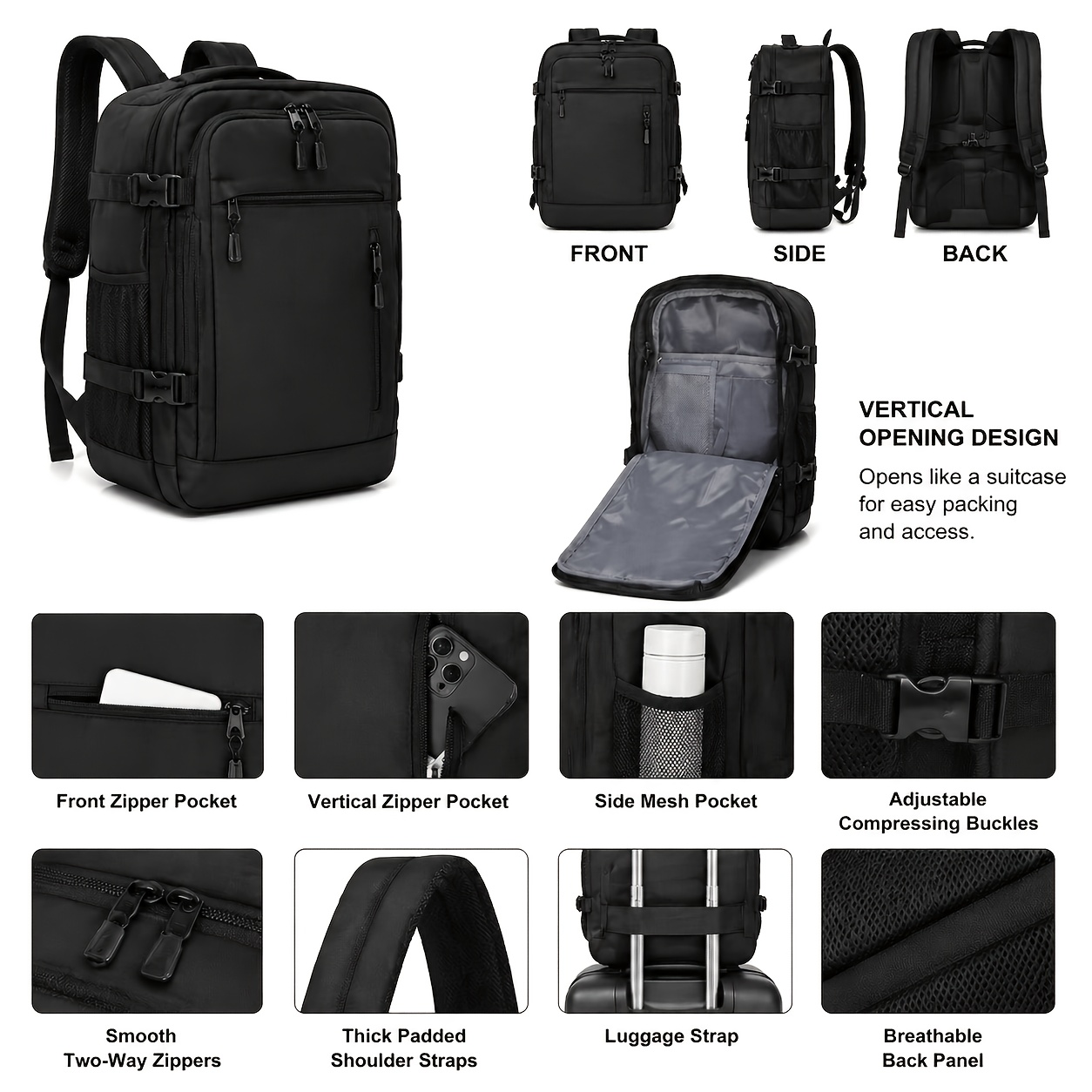 amazonbasics carry-on travel backpack Parker Commuter Backpack