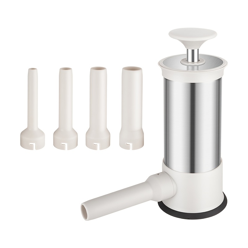 TEMU Stuffer With 4 Filling Tubes, Meat Stuffing Tool For Homemade Vertical Sausages In Home Kitchen