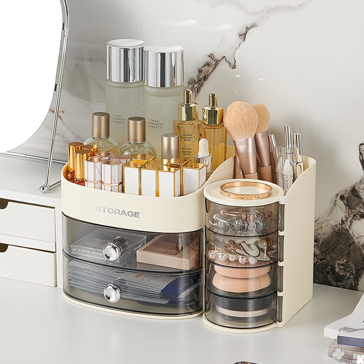 desk organizer cosmetic storage box with drawers plastic ideal for lipstick and facial masks Product details 6